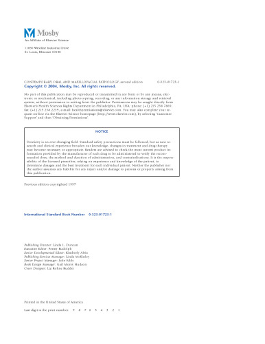 Contemporary Oral and Maxillofacial Pathology