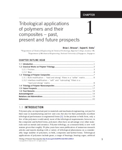 Tribology of Polymeric Nanocomposites. Friction and Wear of Bulk Materials and Coatings