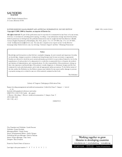 Equine Breeding Management and Artificial Insemination