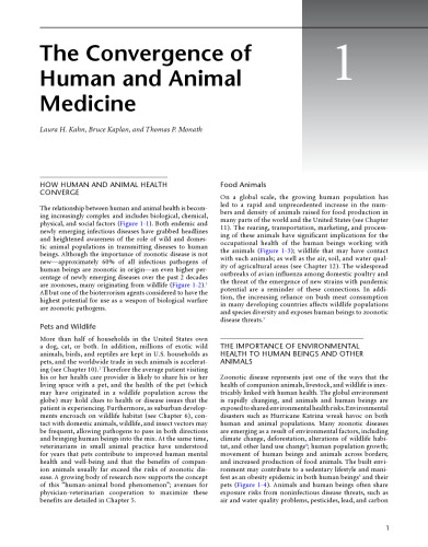 Human-Animal Medicine. Clinical Approaches to Zoonoses, Toxicants, and Other Shared Health Risks