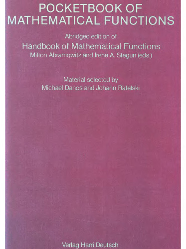 Pocketbook of Mathematical Functions - Abramowitz and Stegun abbreviated