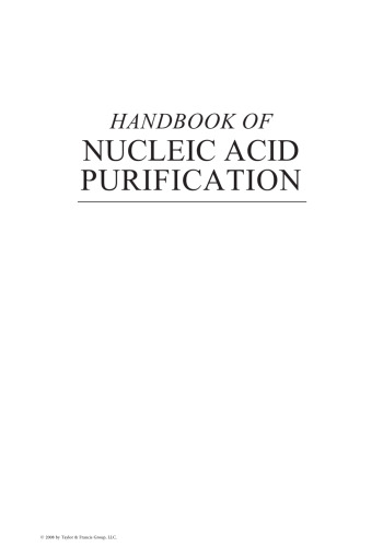 Handbook of Nucleic Acid Purification