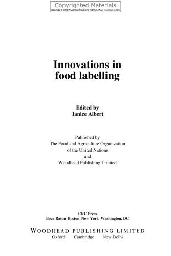 Innovations in food labelling