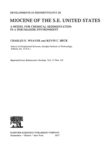 Miocene of the S.E. United States A Model for Chemical Sedimentation in A Peri-Marine Environment