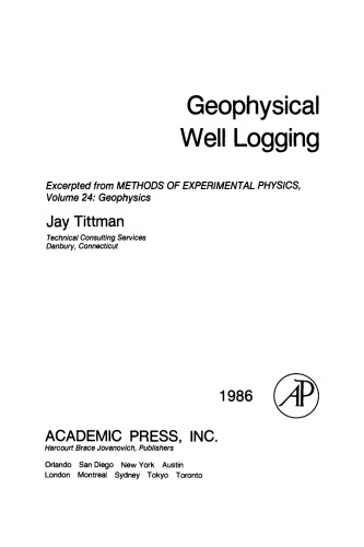 Geophysical Well Logging