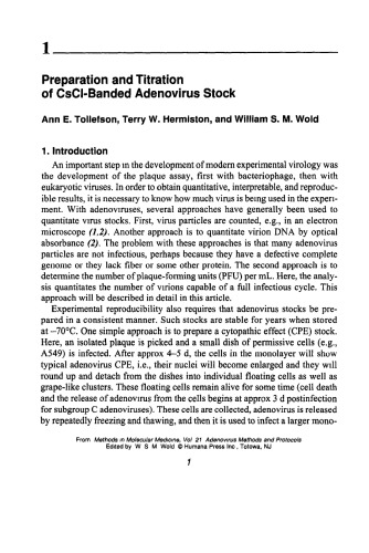 Adenovirus Methods and Protocols