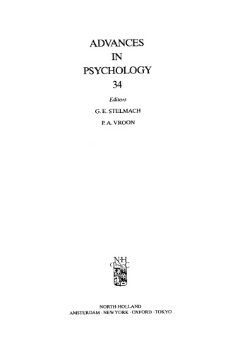 Advances in Psychology