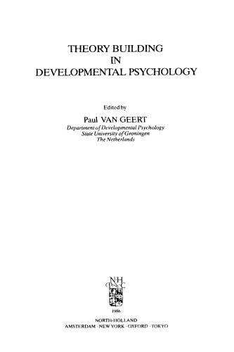 Theory Building in Developmental Psychology