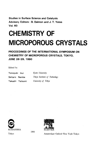 Chemistry of Microporous Crystals, Proceedings of the International Symposium on Chemistry of Microporous Crystals