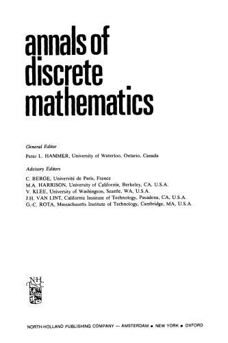 Combinatorial Mathematics, Proceedings of the International Colloquium on Graph Theory and Combinatorics