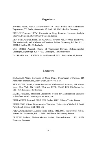 Mathematical statistical physics, École d'ÉtÉ de physique des houches session LXXXIII