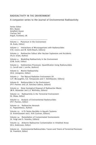 Environmental Radionuclides: Tracers and Timers of Terrestrial Processes