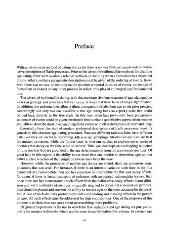 Sedimentary Processes:Quantification Using Radionuclides