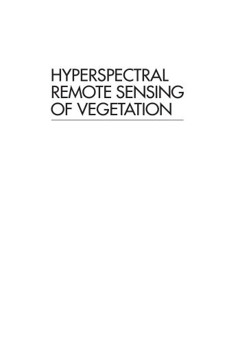 Hyperspectral remote sensing of vegetation