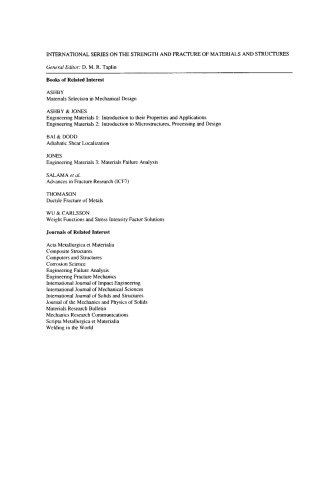 Advances in Fracture Resistance and Structural Integrity