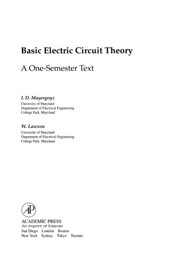 Basic Electric Circuit Theory. A One-Semester Text