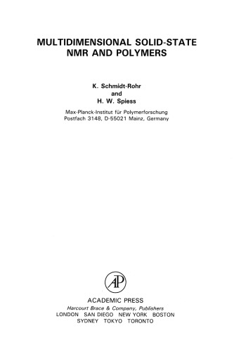 Multidimensional Solid-State NMR and Polymers