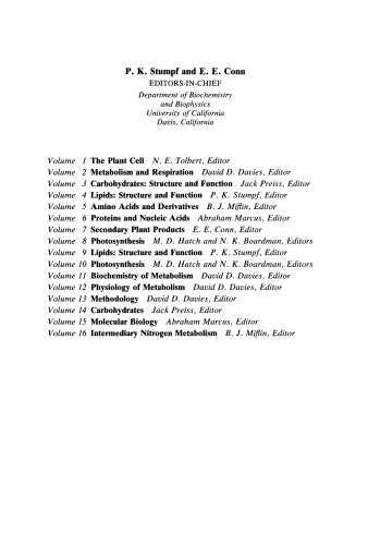 The Biochemistry of Plants. Carbohydrates