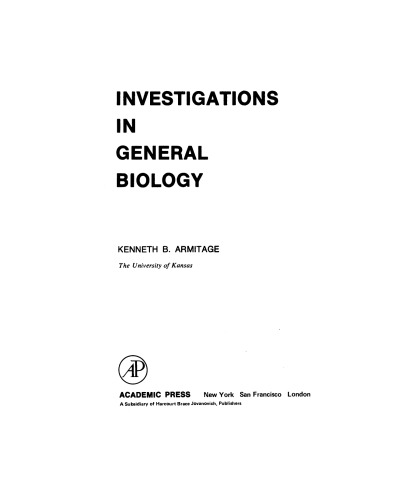 Investigations in General Biology