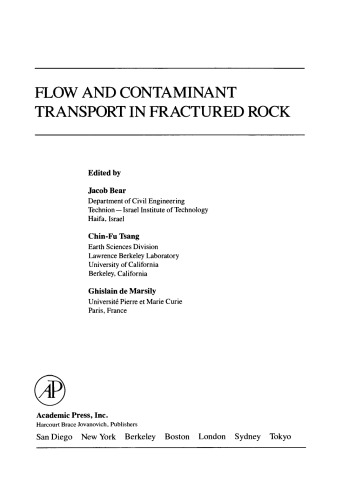 Flow and Contaminant Transport in Fractured Rock