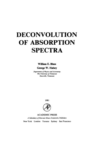 Deconvolution of Absorption Spectra