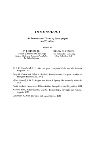 Idiotypes and Lymphocytes