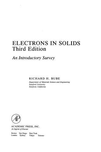 Electrons in Solids