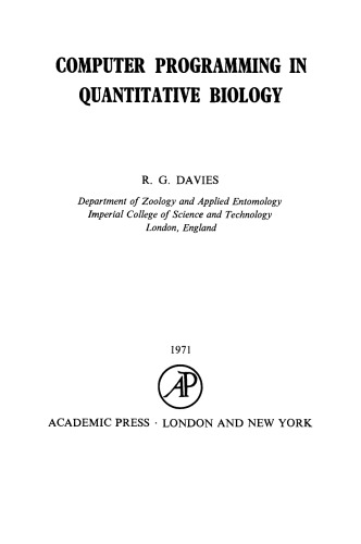 Computer Programming in Quantitative Biology