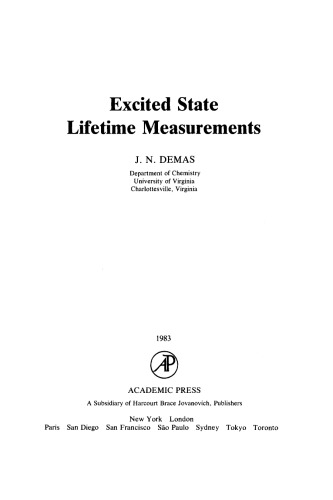 Excited State Lifetime Measurements