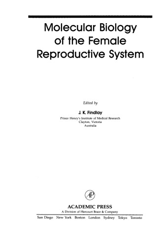 Molecular Biology of the Female Reproductive System