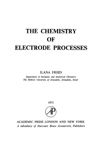 The Chemistry of Electrode Processes