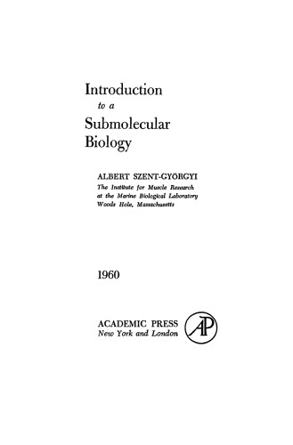 Introduction to a Submolecular Biology