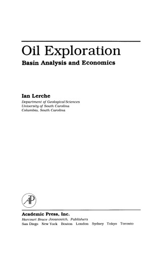 Oil Exploration. Basin Analysis and Economics