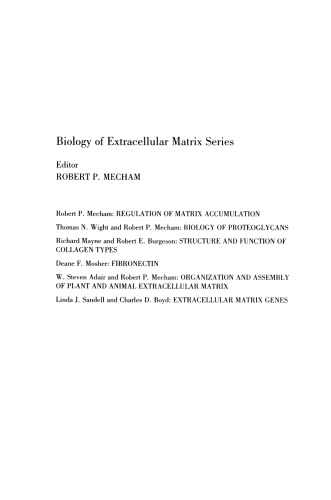 Receptors for Extracellular Matrix