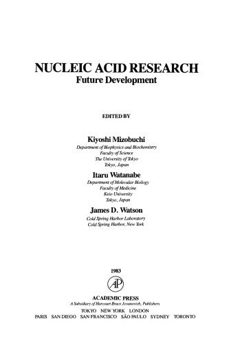 Nucleic Acid Research. Future Development