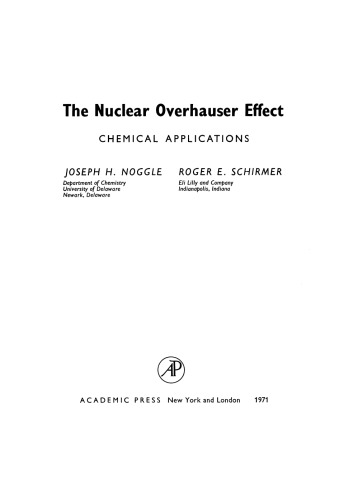 The Nuclear Overhauser Effect