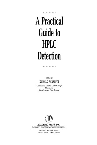 A Practical Guide to HPLC Detection