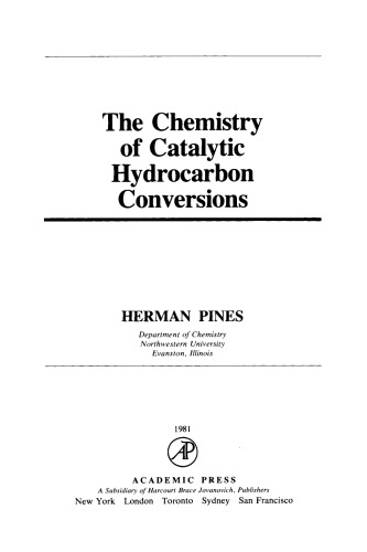 The Chemistry of Catalytic Hydrocarbon Conversions