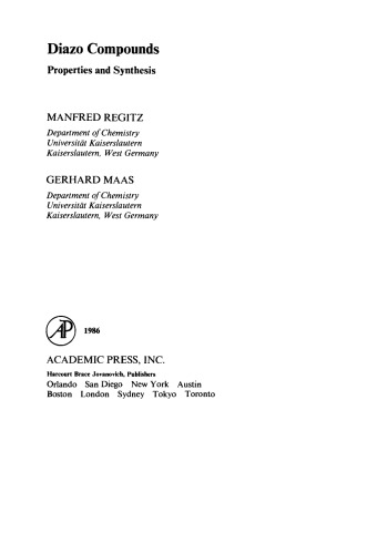 Diazo Compounds. Properties and Synthesis