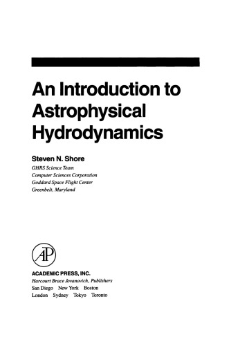 An Introduction to Astrophysical Hydrodynamics