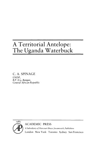 A Territorial Antelope: the Uganda Waterbuck