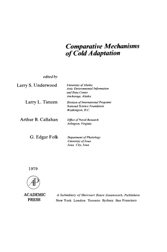 Comparative Mechanisms of Cold Adaptation