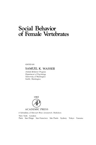 Social Behavior of Female Vertebrates