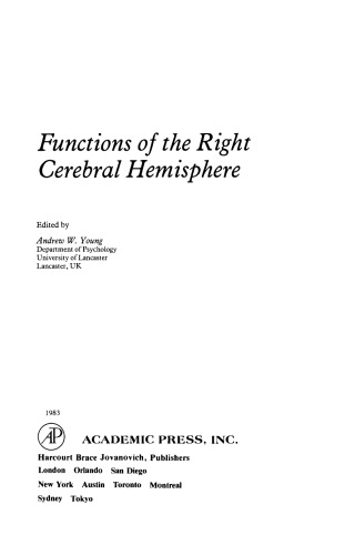 Functions of the Right Cerebral Hemisphere