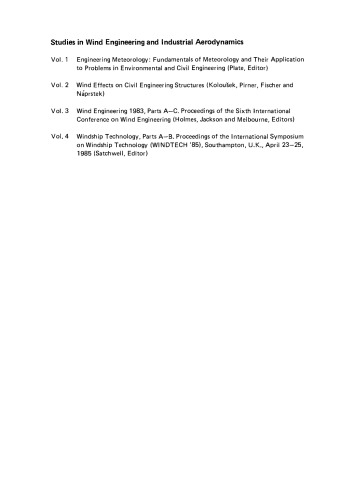 Windship Technology. Proceedings of the International Symposium on Windship Technology (WINDTECH ' 85), Southampton, U.K., April 24–25, 1985