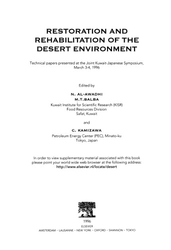 Restoration and Rehabilitation of the Desert Environment