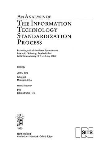 An Analysis of the Information Technology Standardization Process