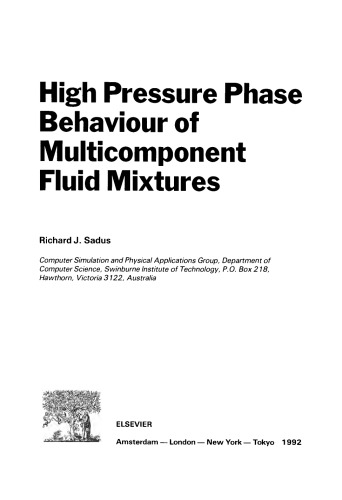 High Pressure Phase Behaviour of Multicomponent Fluid Mixtures