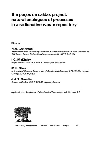 The Poços De Caldas Project: Natural Analogues of Processes in a Radioactive Waste Repository