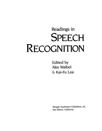 Readings in Speech Recognition